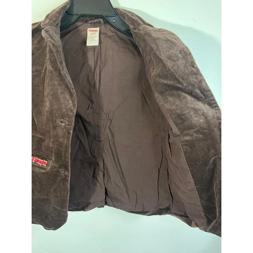 Girls S5-6 brown corduroy jacket gymboree 100% cotton lining children clothes